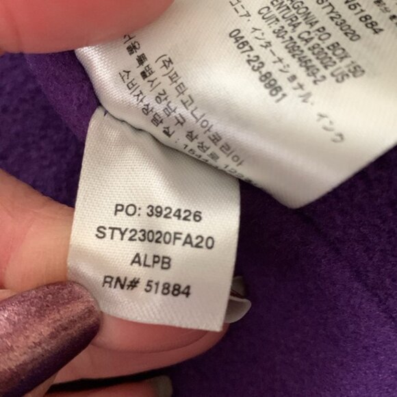 Patagonia Shelled Synchilla Alpine Blue Fleece Lined Zip Up Jacket - L - Picture 8 of 8